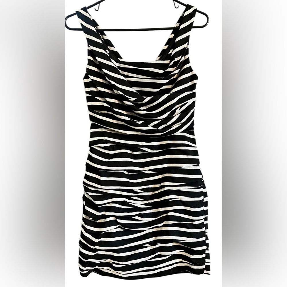 Express Black and White Striped Mini Dress - Picture 3 of 10